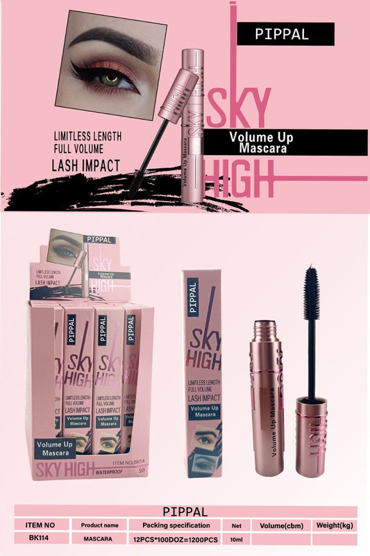 Pippal Sky High Eyeliner 3 Pcs with Mascara Ultra Volume Up Volumizing Mascara for Bold And Dramatic Lashes Long Lasting Waterproof 10Gm (Pack of 3)
