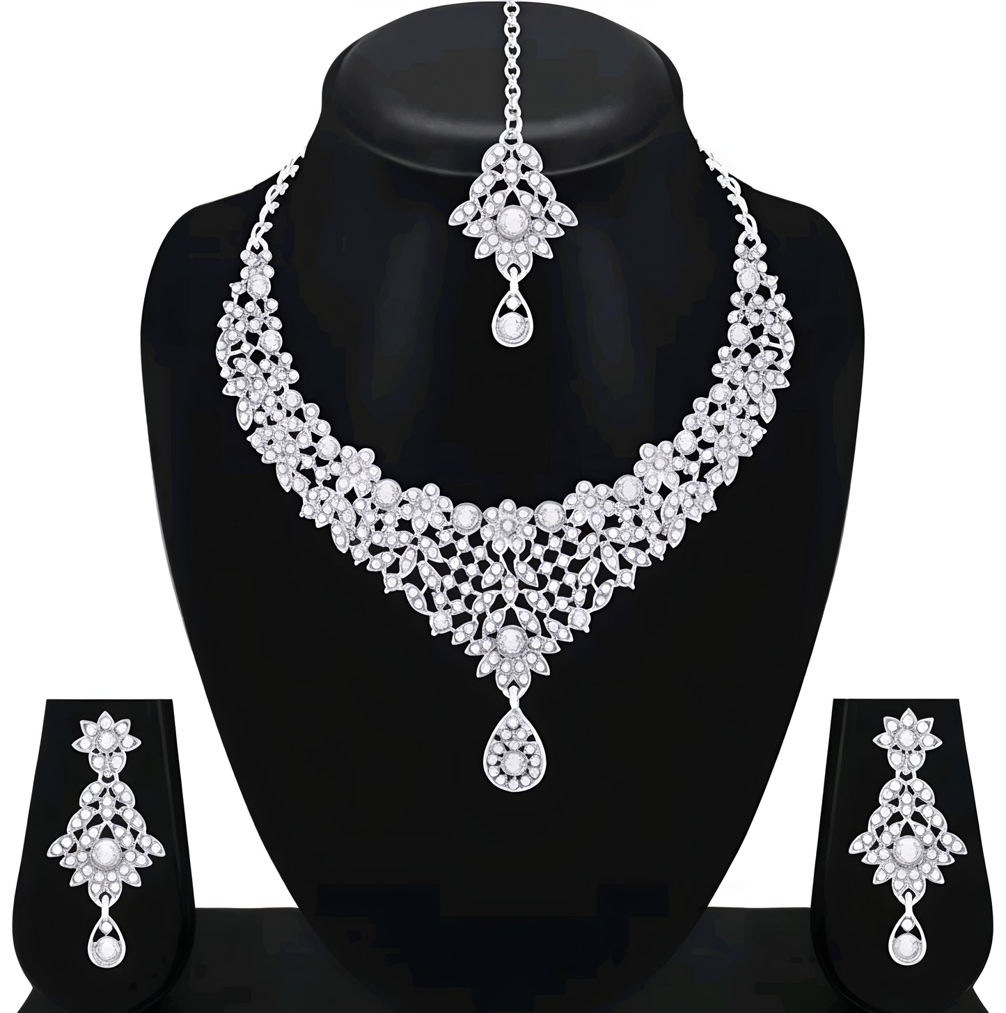 Rhodium Plated Jewelry set for girls and women
