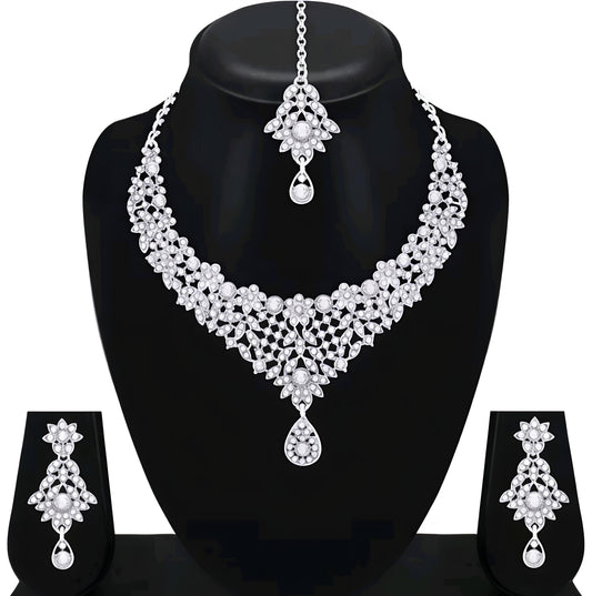 Rhodium Plated Jewelry set for girls and women