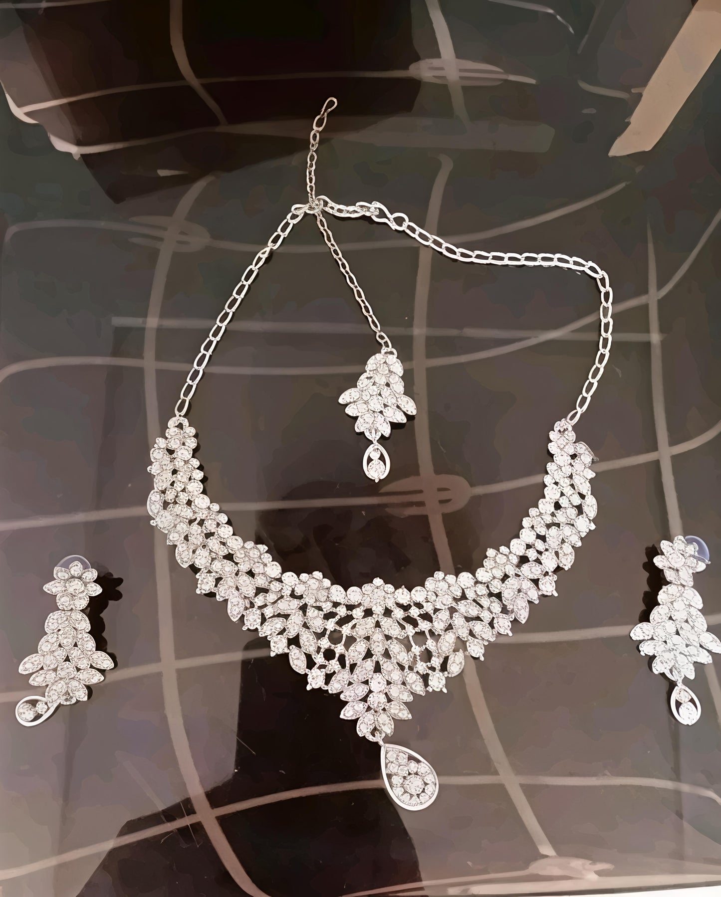 Rhodium Plated Jewelry set for girls and women