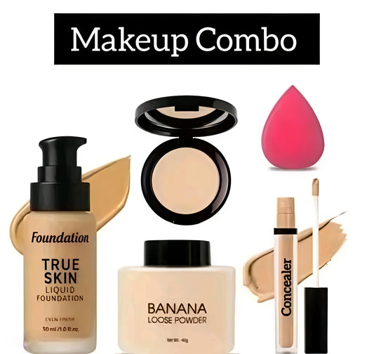HD Liquid Foundation With Concealer & Banana Loose Powder