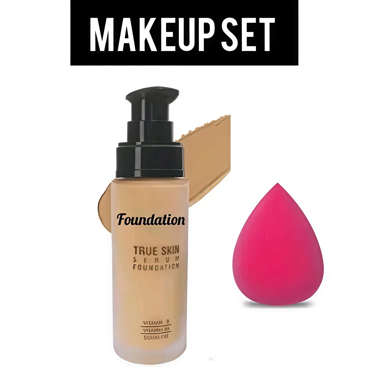 FIDAH Combo Of Liquid Foundation, Compact & Blender (Pack Of 3) Woman & Girls